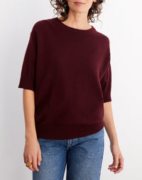 RECO90Maxi ras de cou manches courtes contemporain - Rouge
