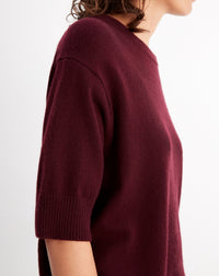 RECO90Maxi ras de cou manches courtes contemporain - Rouge