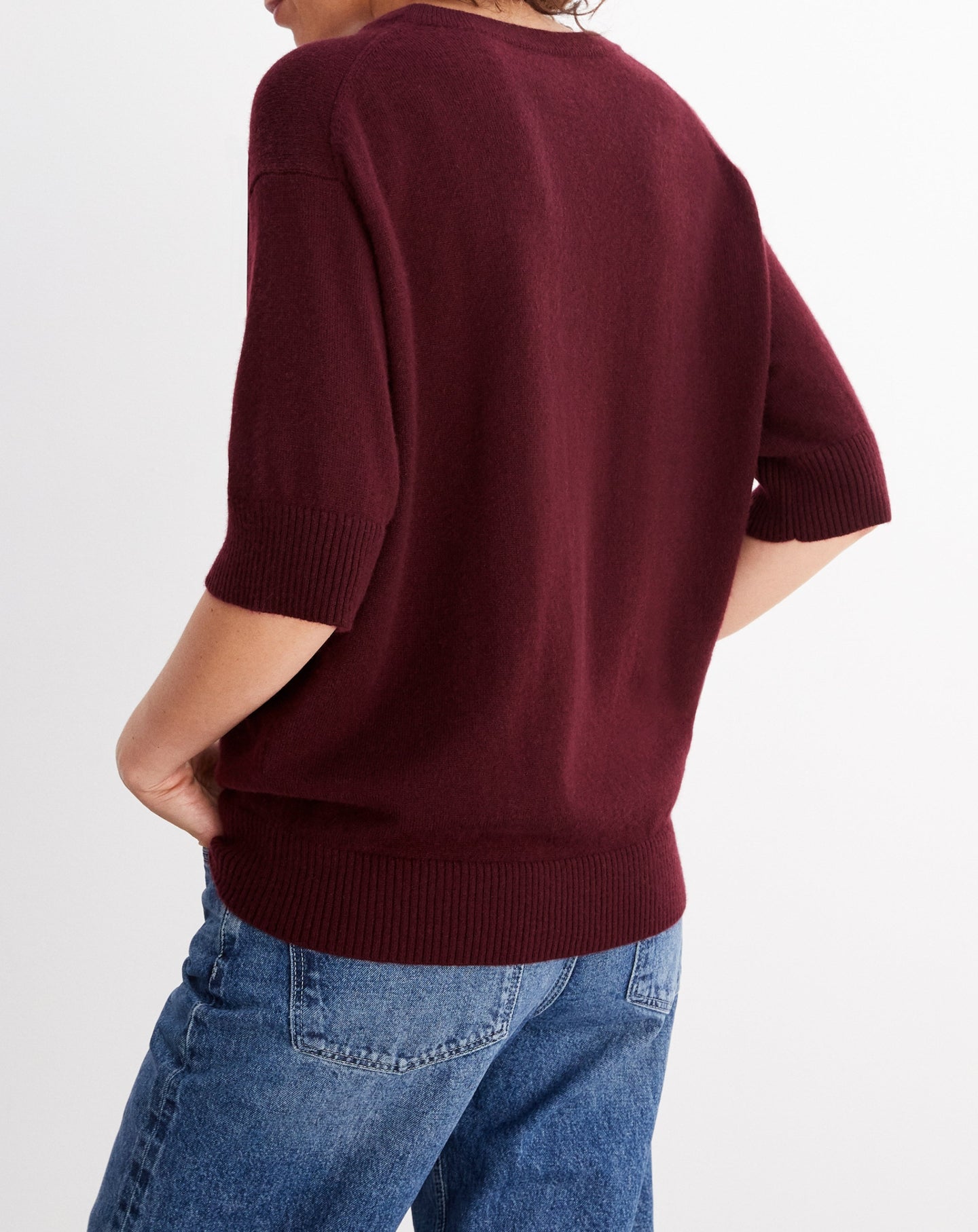 RECO90Maxi ras de cou manches courtes contemporain - Rouge