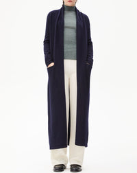 Long cashmere jacket - Navy
