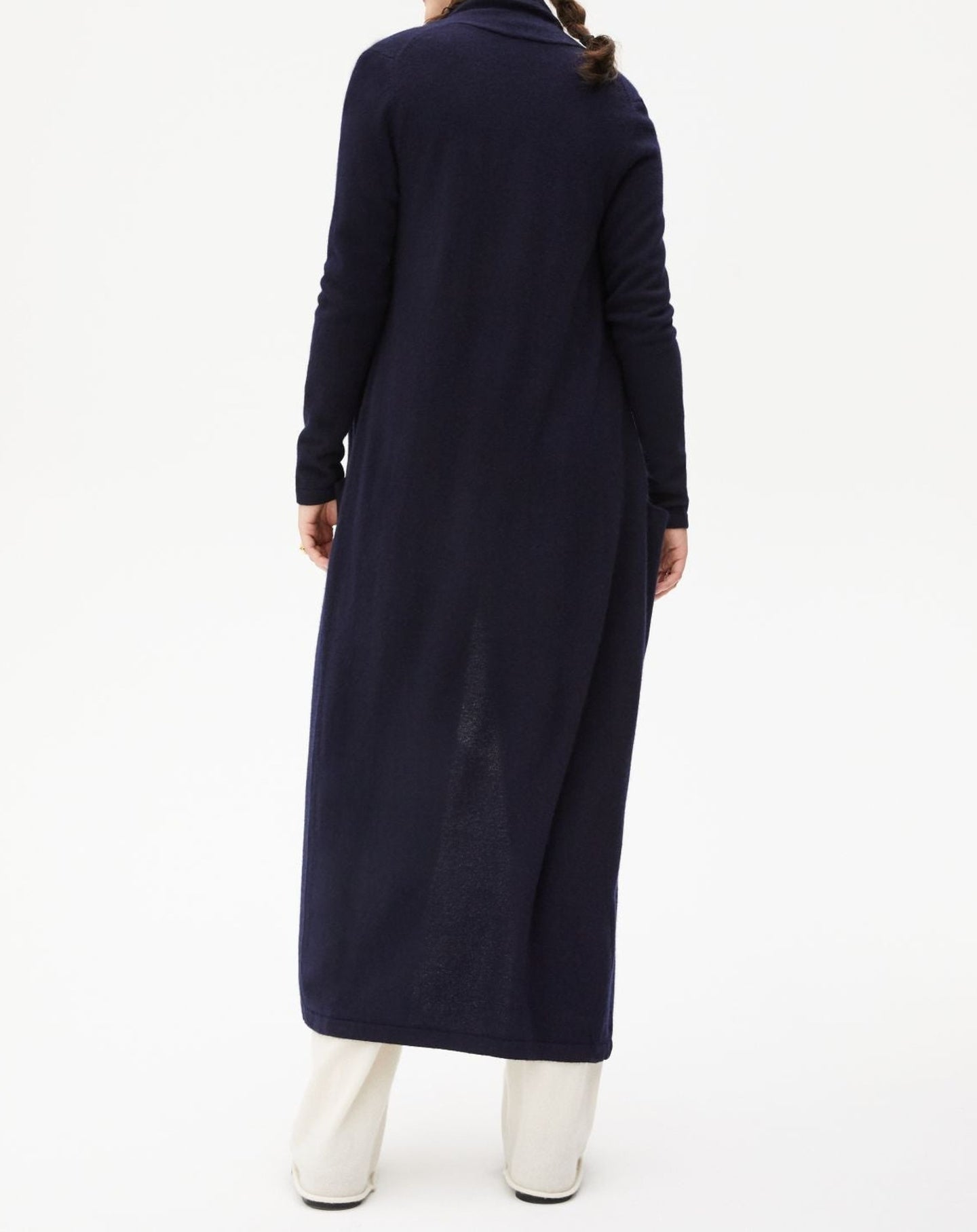 Long cashmere jacket - Navy