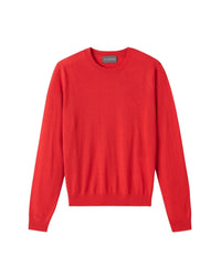Ultra-fine cashmere crew neck jumper - Cinabre