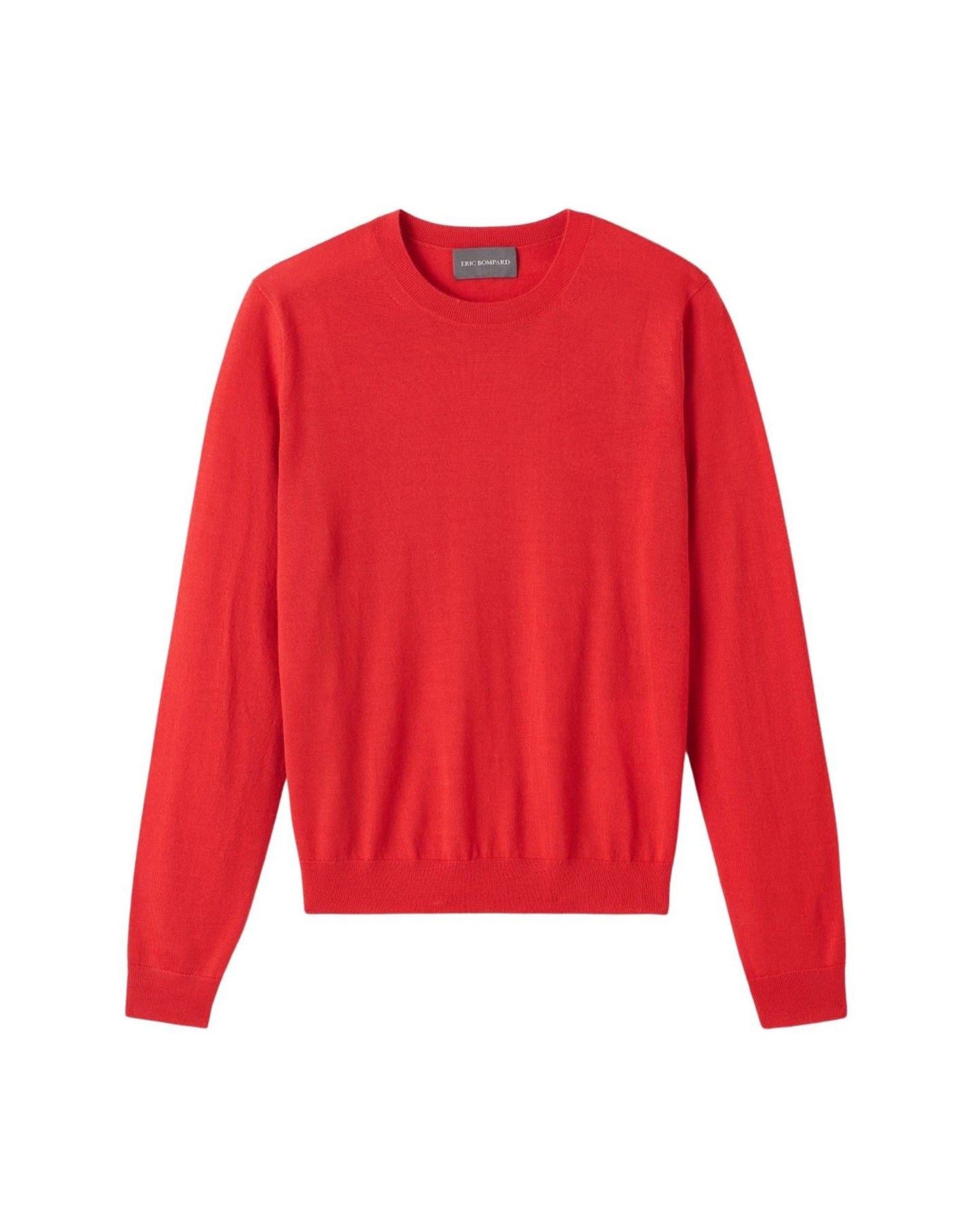 Ultra-fine cashmere crew neck jumper - Cinabre