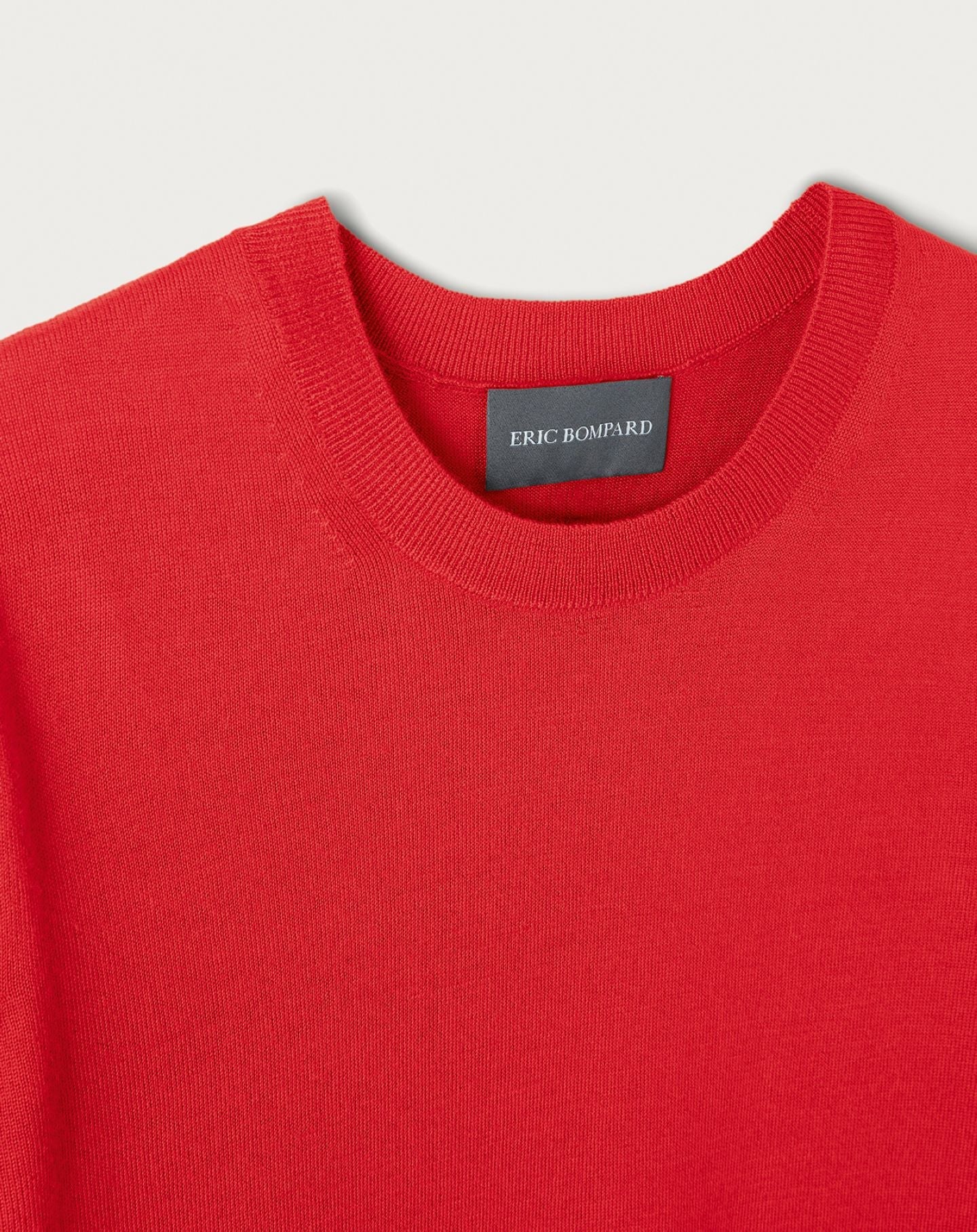 Ultra-fine cashmere crew neck jumper - Cinabre