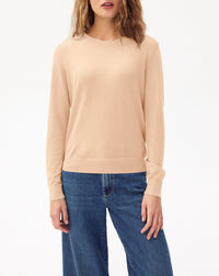 Ultra-fine cashmere crew neck jumper - Sepia