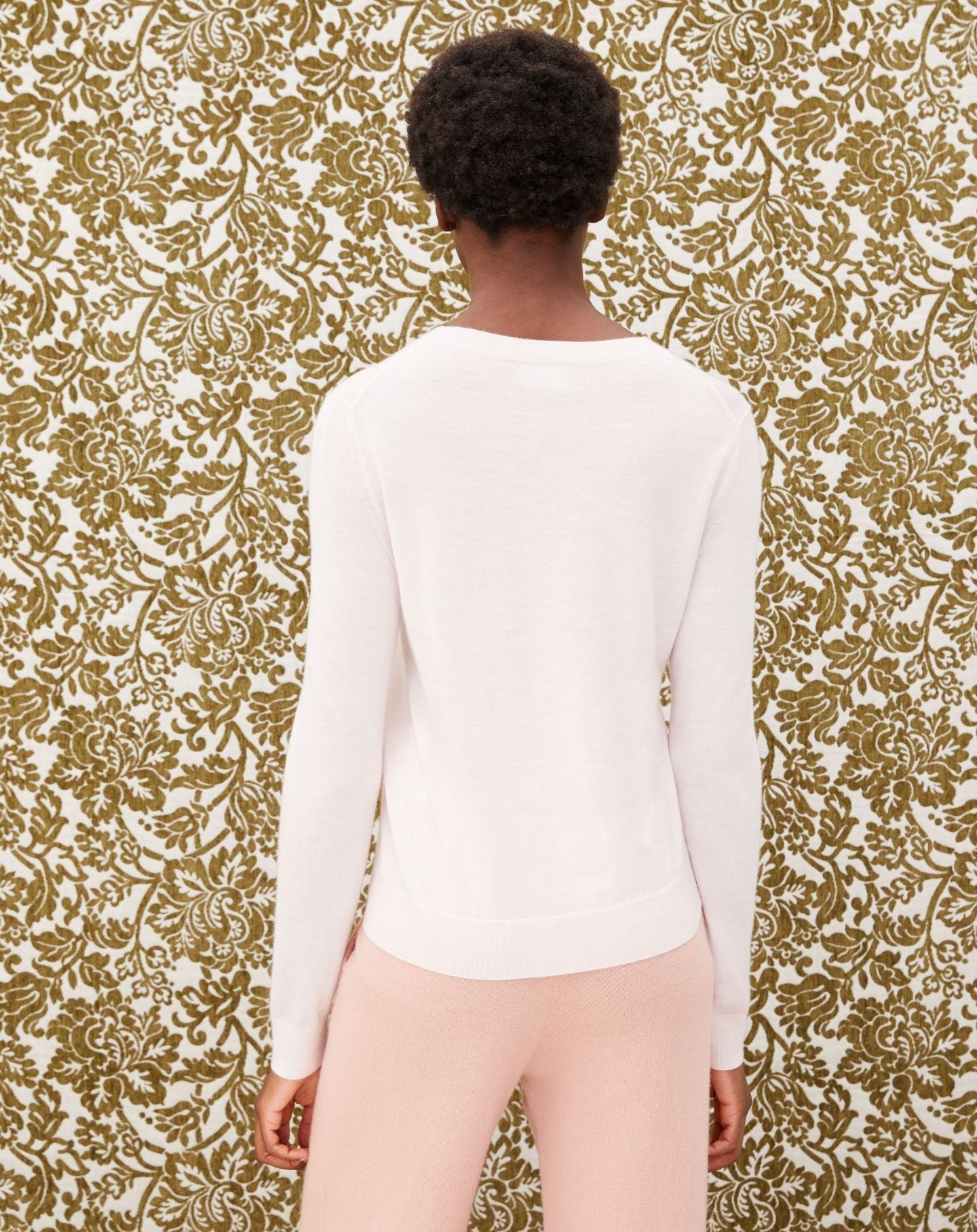 Pull ras de cou ultrafin en cachemire - Aubepine chiné