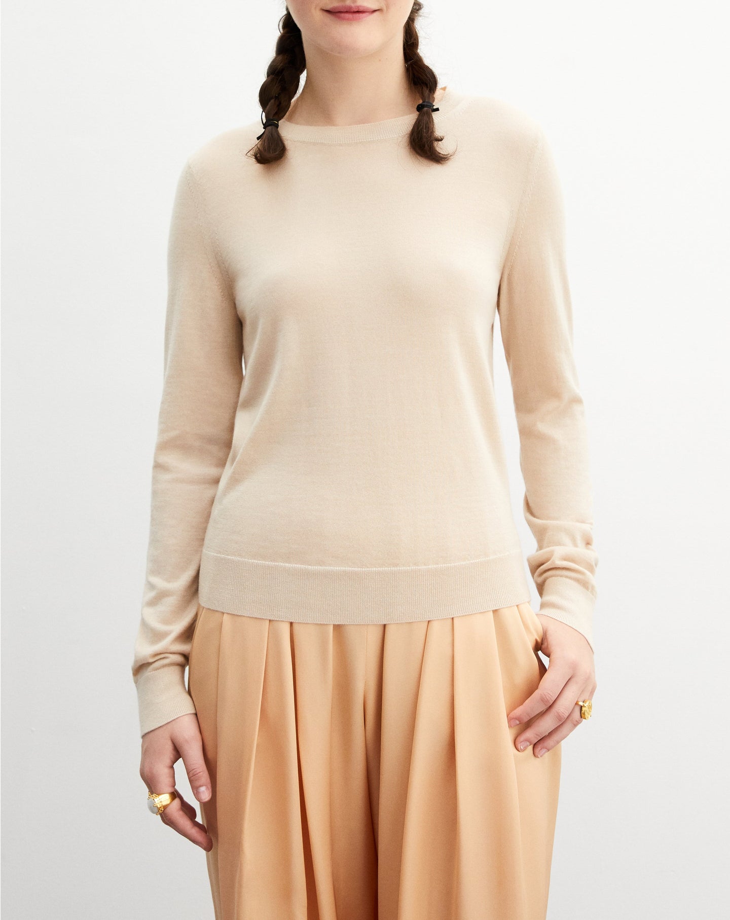 Ultra-fine cashmere crew neck jumper - Electric Blue