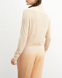 Pull ras de cou ultrafin en cachemire - Porcelaine