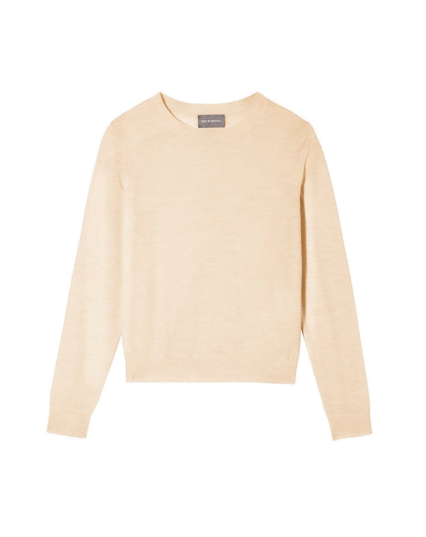Ultra-fine cashmere crew neck jumper - Nougat