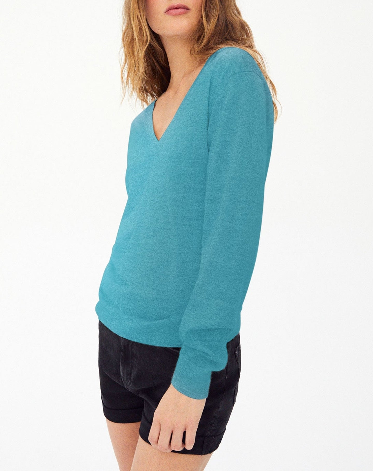 Contemporary ultra-fine cashmere jumper - Vetiver
