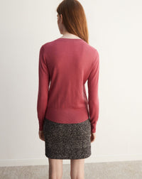 RECO125Cardigan Ultrafin - Bois De Rose