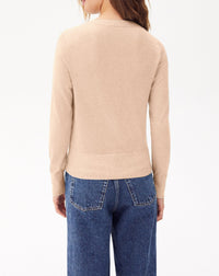 Ultra-fine cashmere cardigan - Sepia