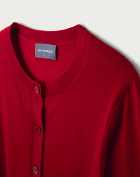 Ultra-fine cashmere cardigan - Guarana Red