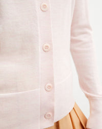 Ultra-fine cashmere cardigan - Aubepine mottled