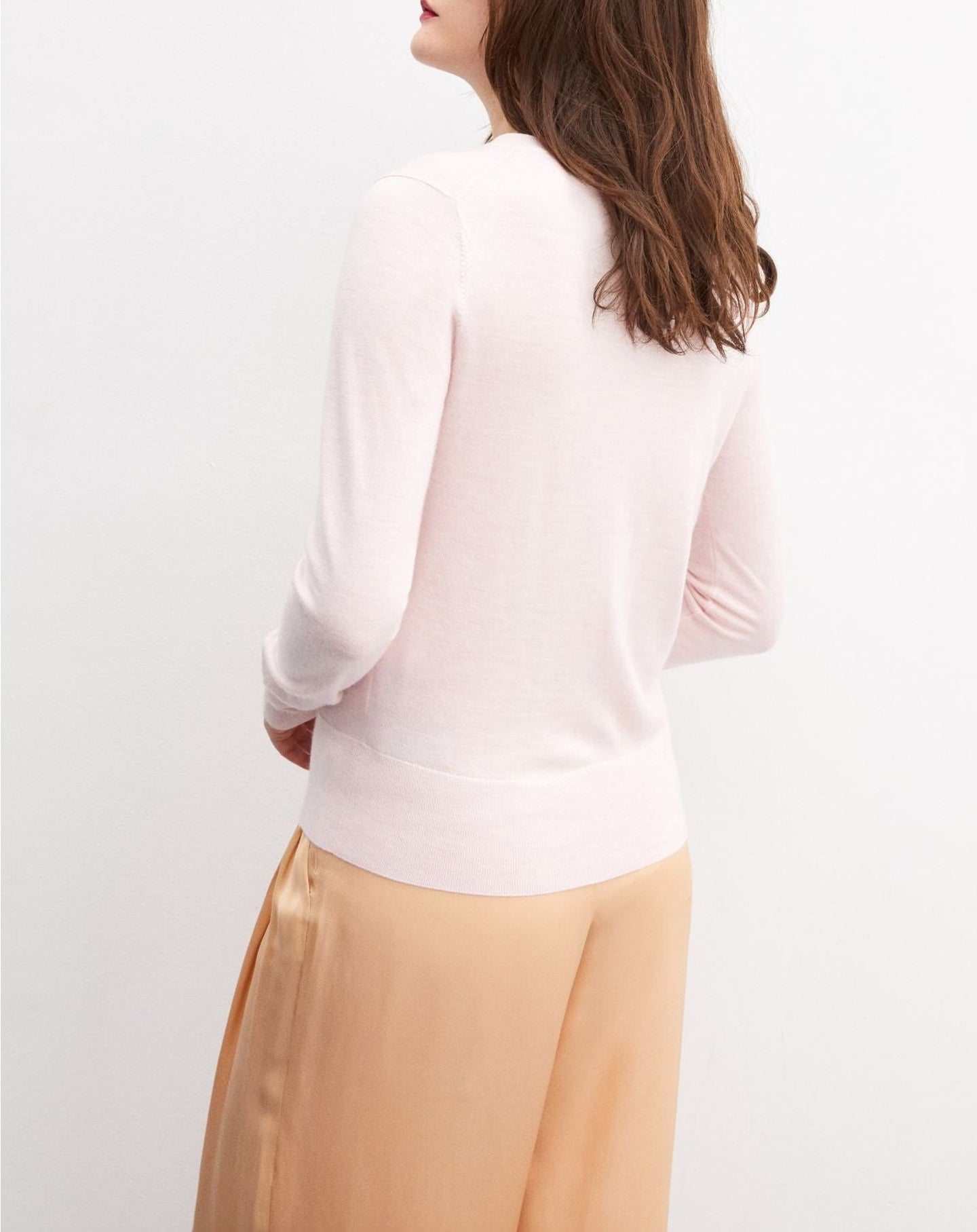 Ultra-fine cashmere cardigan - Aubepine mottled