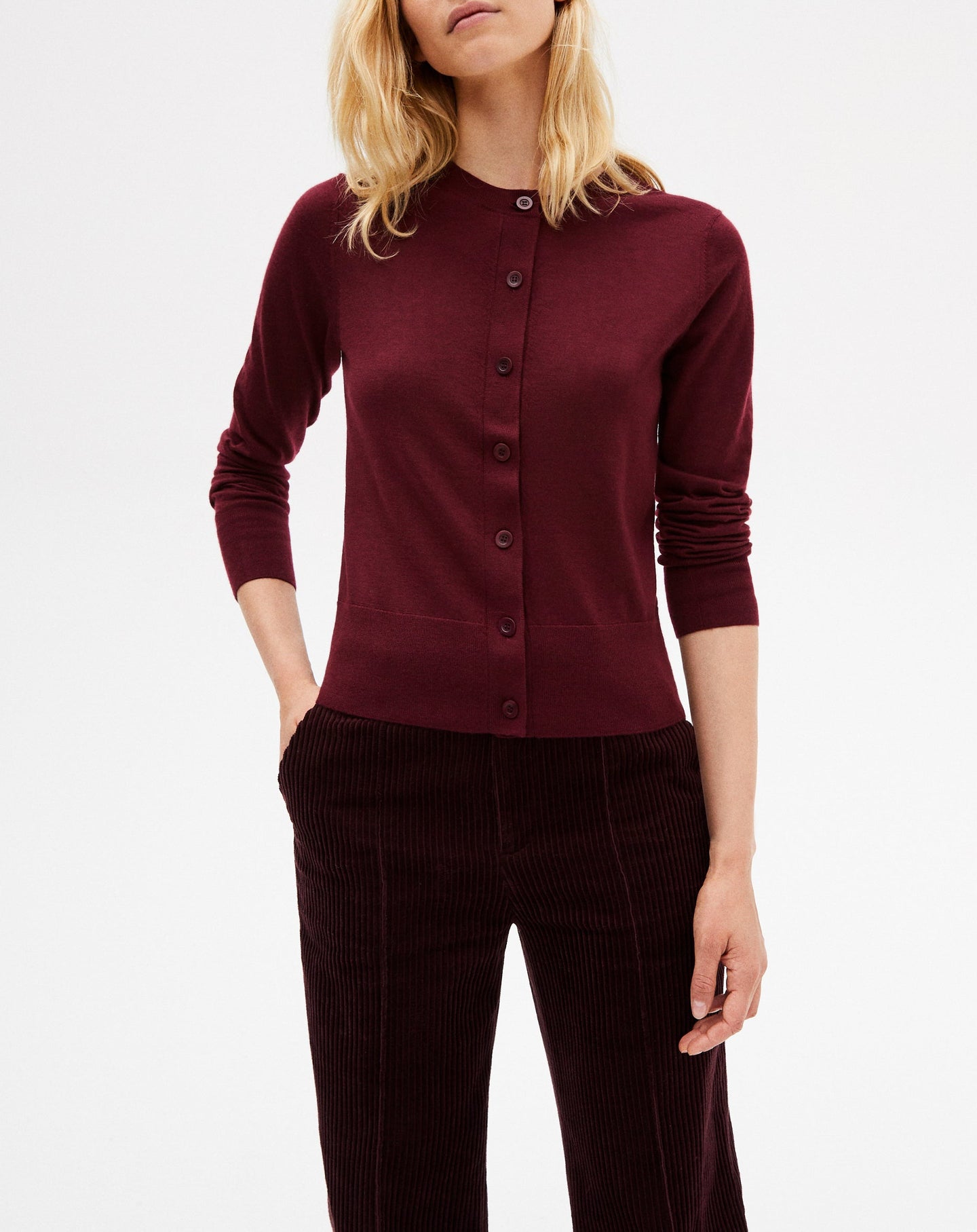Ultra-fine cashmere cardigan - Dahlia