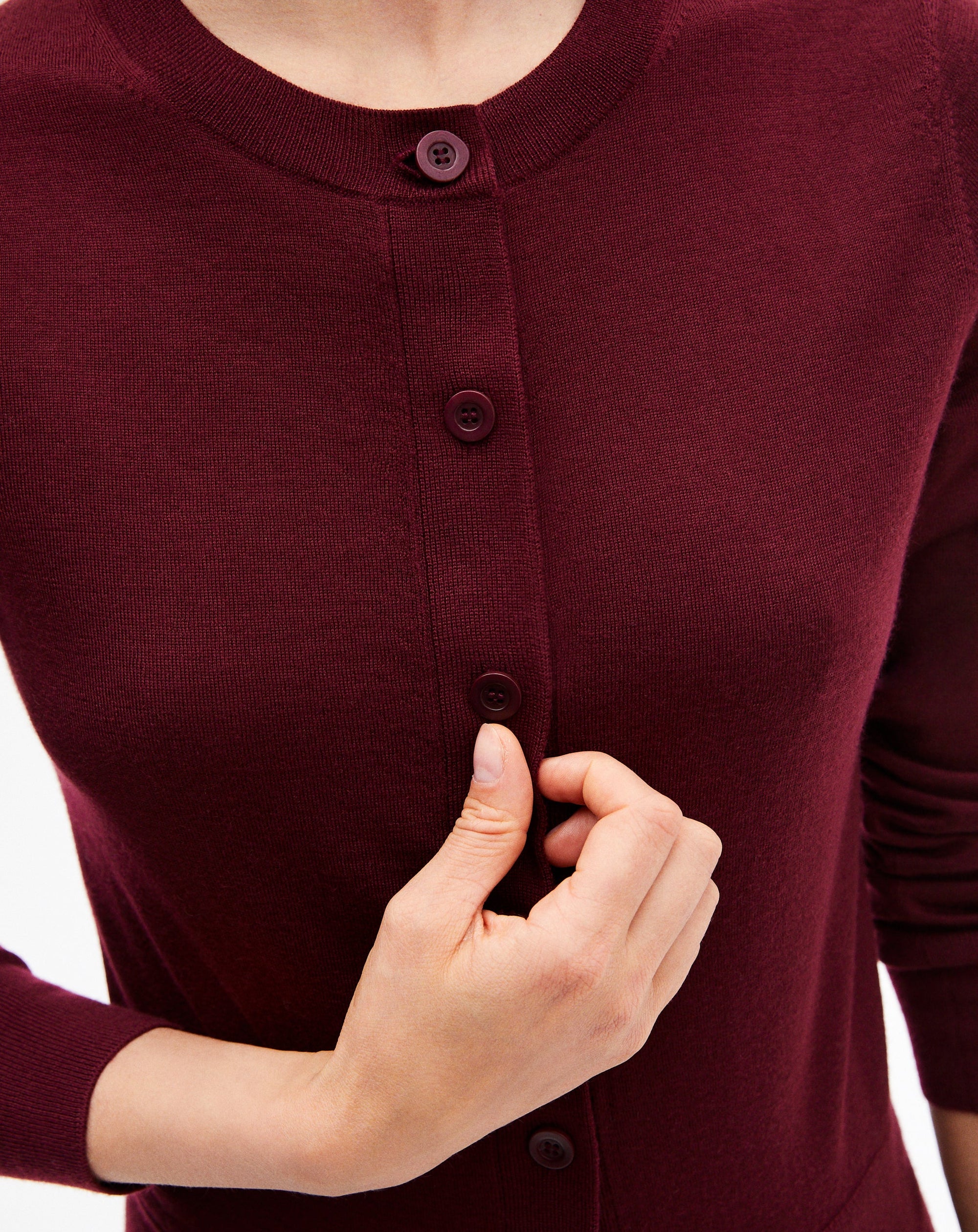 Ultra-fine cashmere cardigan - Guarana Red