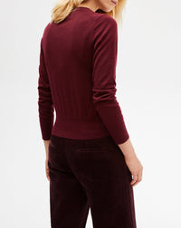 Ultra-fine cashmere cardigan - Guarana Red