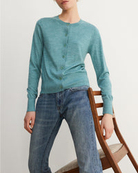 Ultra-fine cashmere cardigan - Spruce
