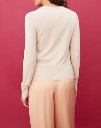 Ultra-fine cashmere cardigan - Nougat