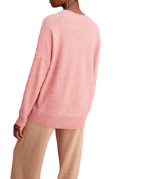 Pull ras de cou Mouline en cachemire - Blush