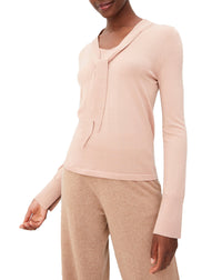 Cashmere blend V-neck jumper with tie detail - Pétale