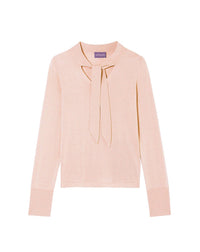 Cashmere blend V-neck jumper with tie detail - Pétale