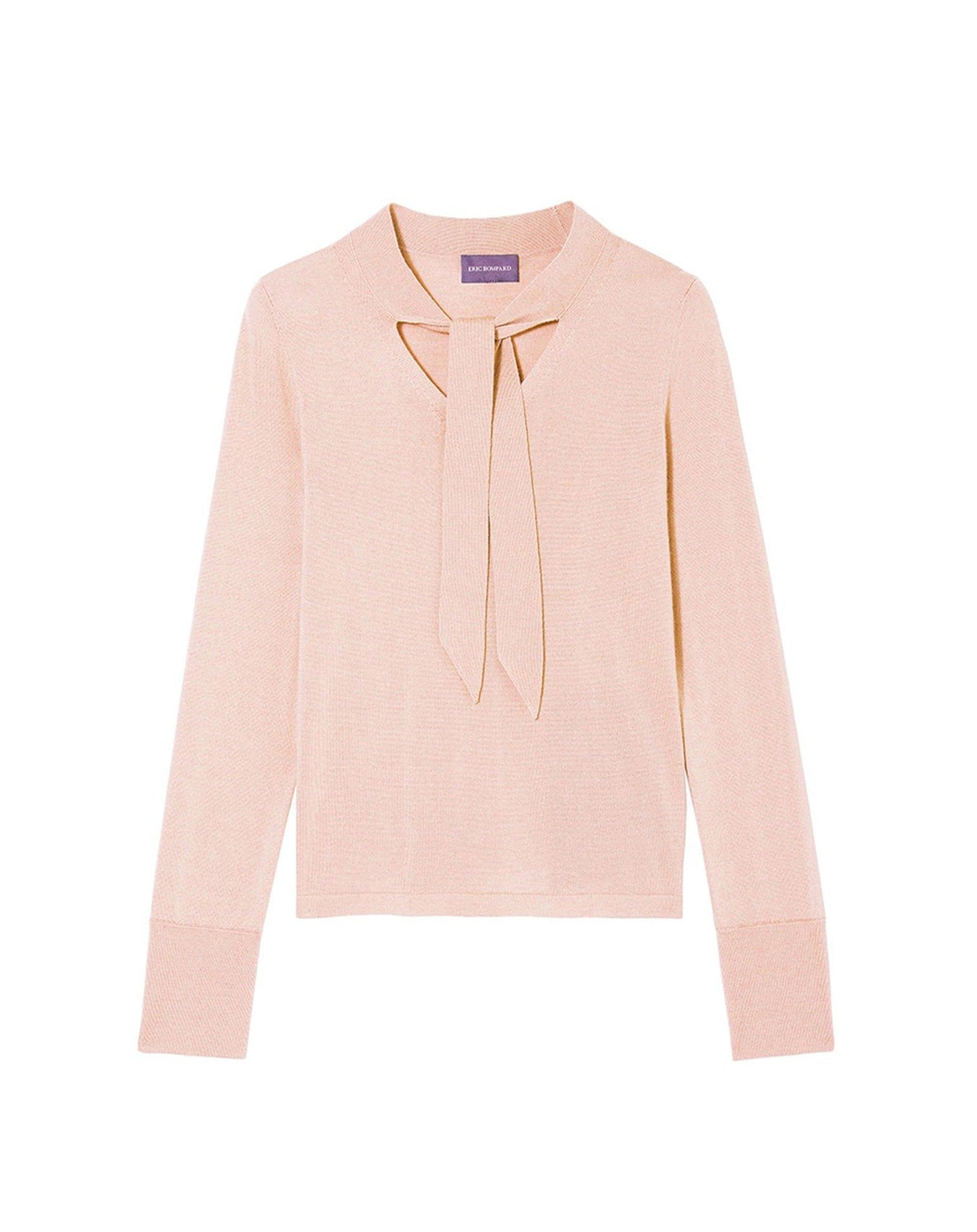 Cashmere blend V-neck jumper with tie detail - Pétale