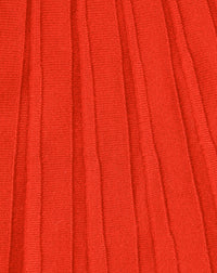 Pleated silk skirt - Fire