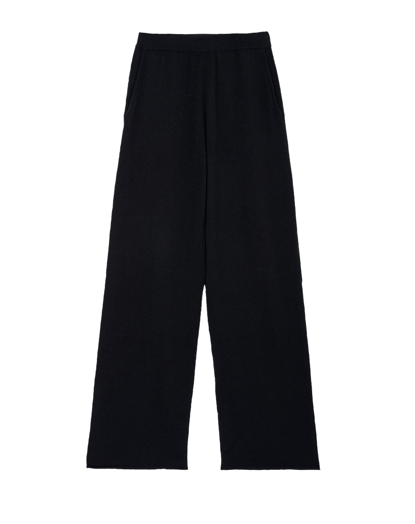 Cashmere jersey trousers - Black