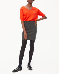 Milano short cashmere skirt - Anthracite