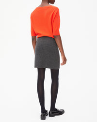 Milano short cashmere skirt - Anthracite