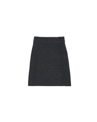 Milano short cashmere skirt - Anthracite