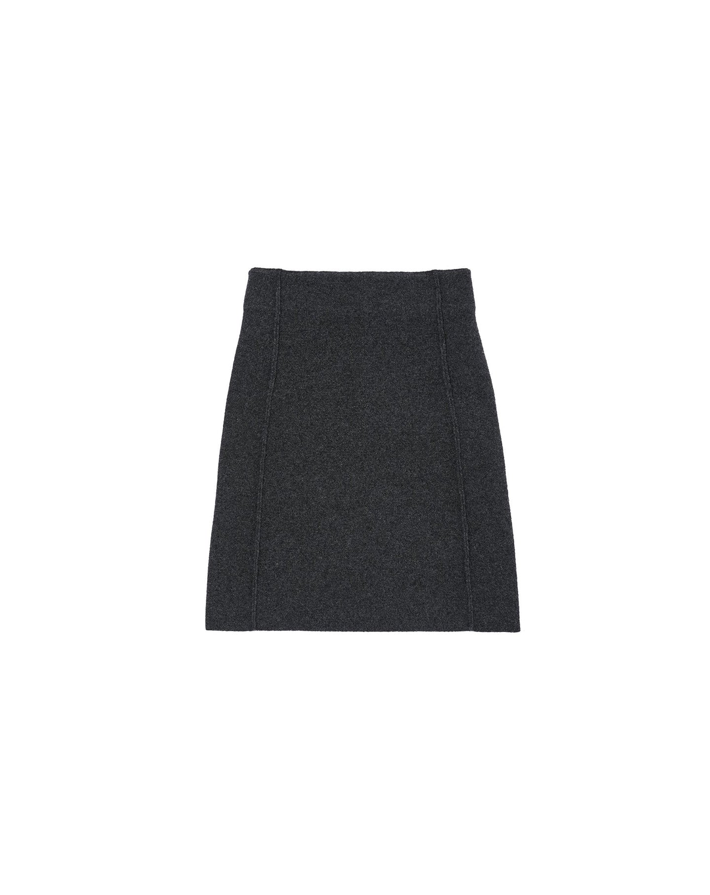 Milano short cashmere skirt - Anthracite