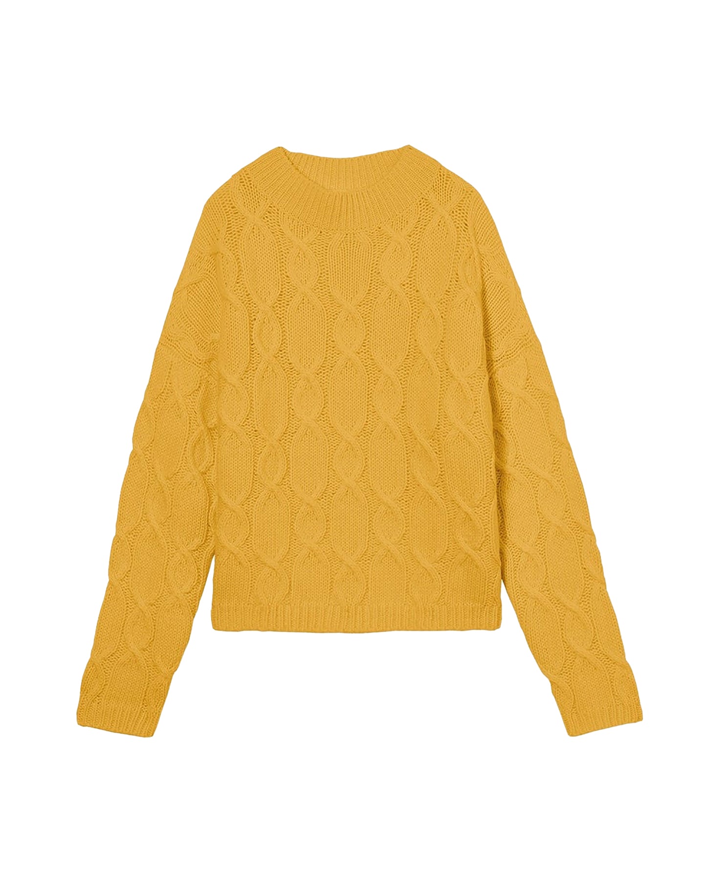 Alpaca and cashmere cable-knit jumper - Paille