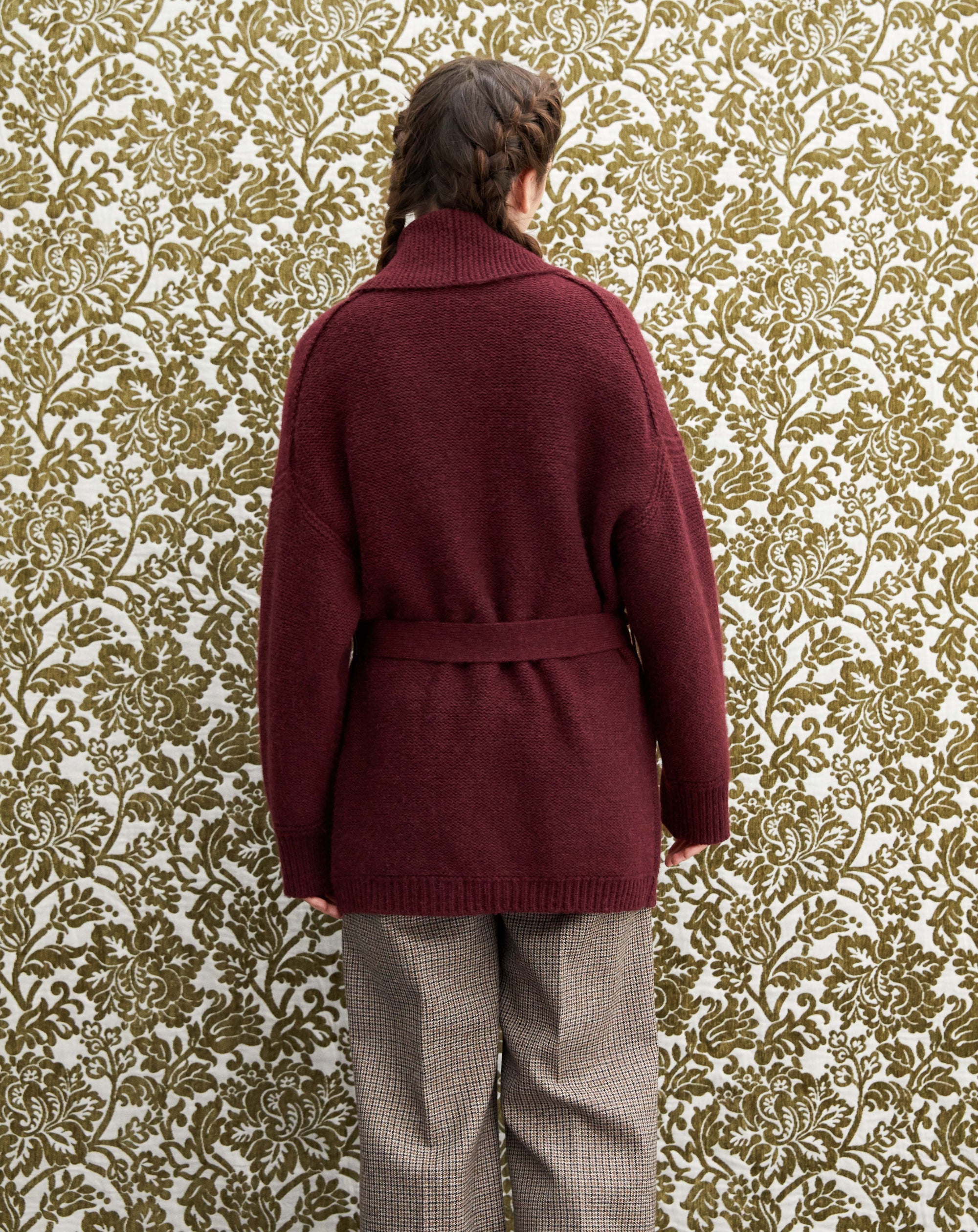 Alpaca and cashmere choker jacket - Azuki