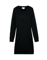 Robe col bateau en cachemire - Noir