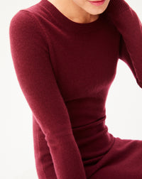 Cashmere boat-neck dress - Dahlia