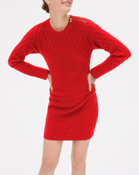 Robe zippée en cachemire - Rubis