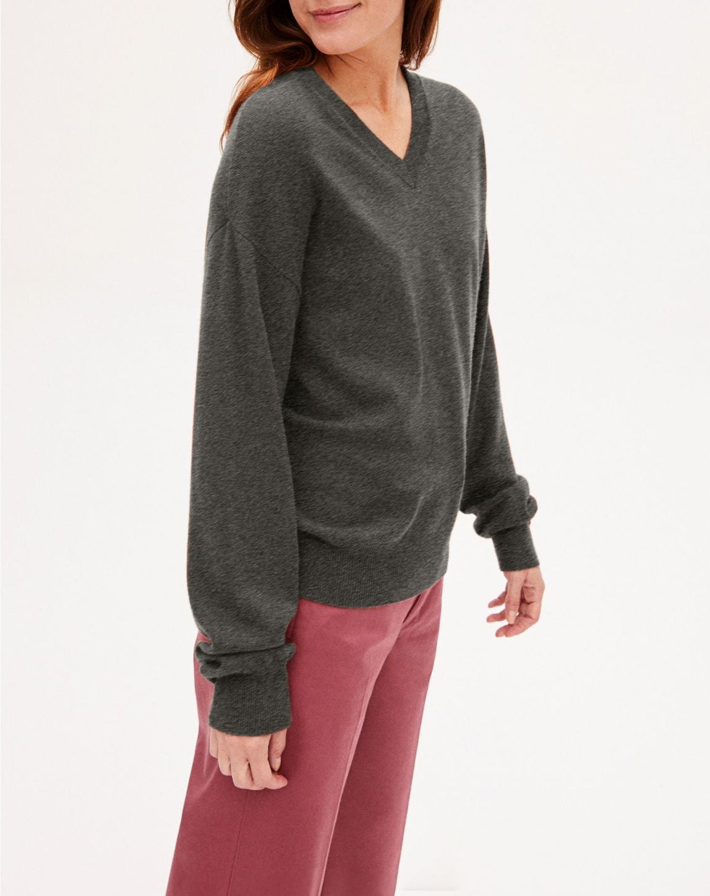 Cashmere and wool V-neck jumper - Loup