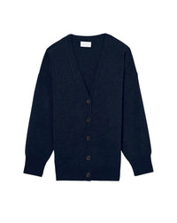 Wool and cashmere cardigan - Navy