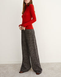 Cashmere ultra-thin seamless turtleneck jumper - Cinabre