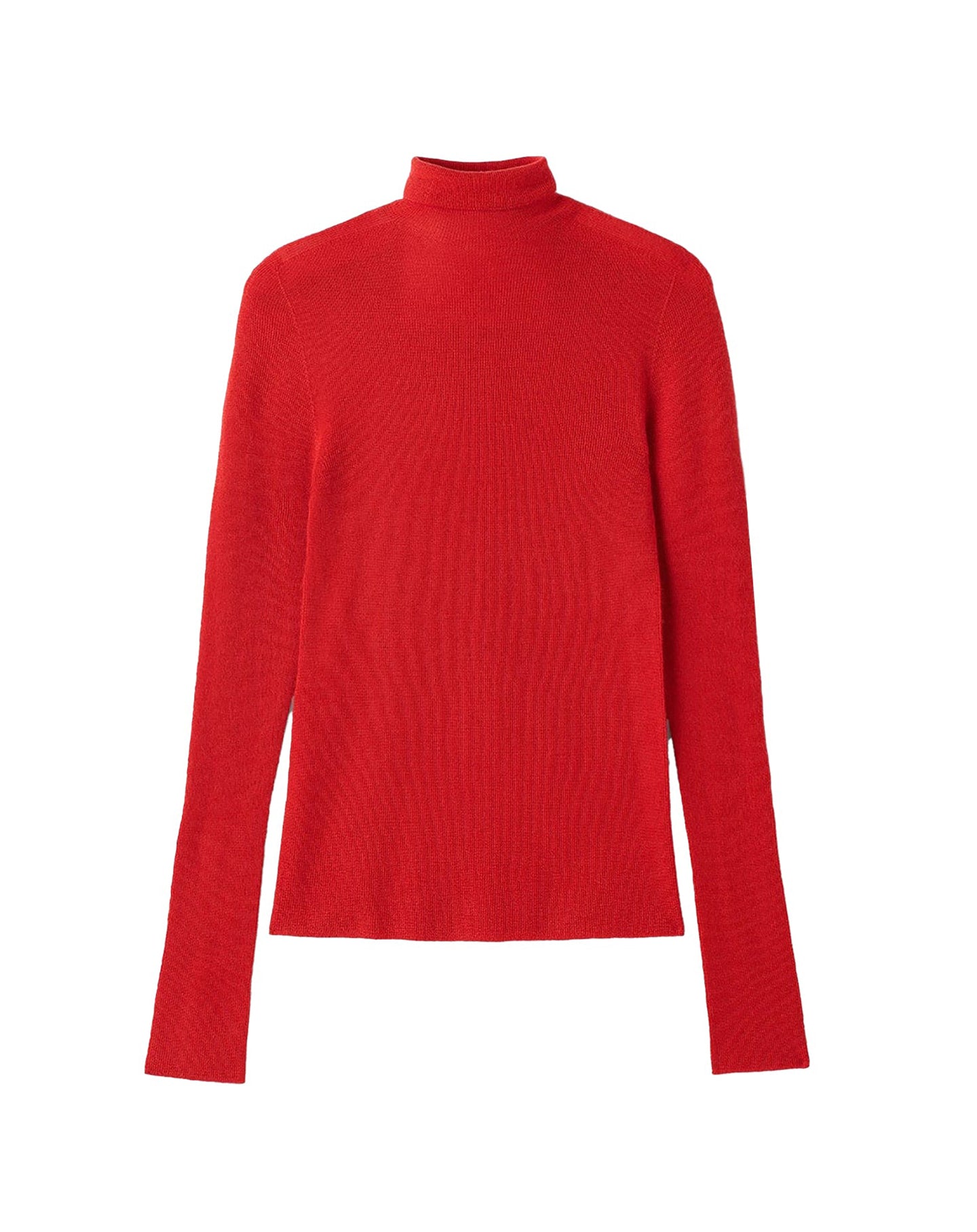 Cashmere ultra-thin seamless turtleneck jumper - Cinabre