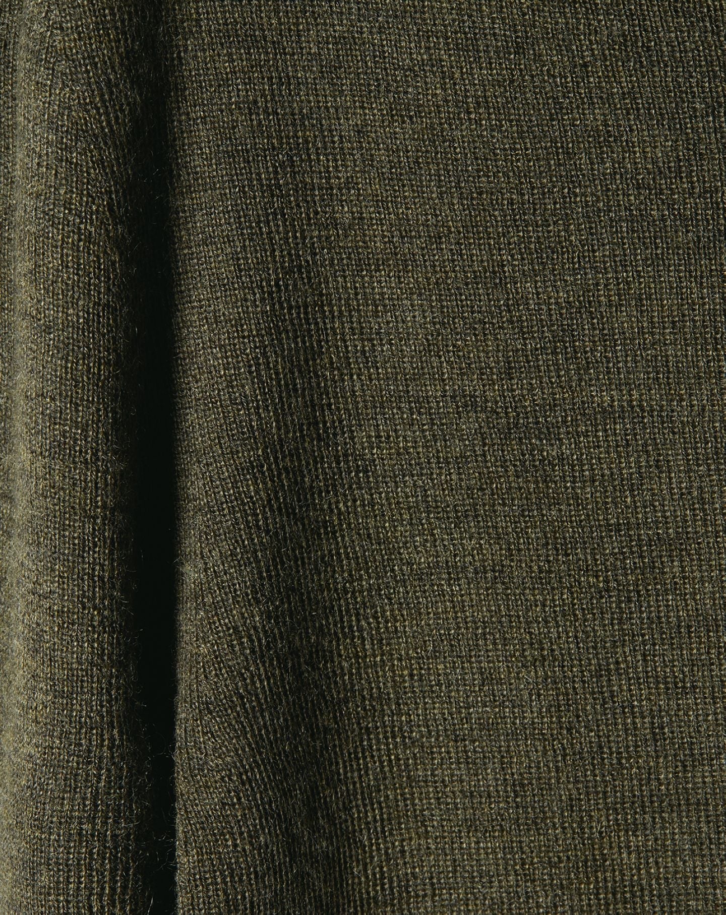 Pull ras de cou sans coutures en cachemire - Kaki