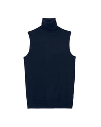 Ultra-fine cashmere turtleneck jumper - Navy