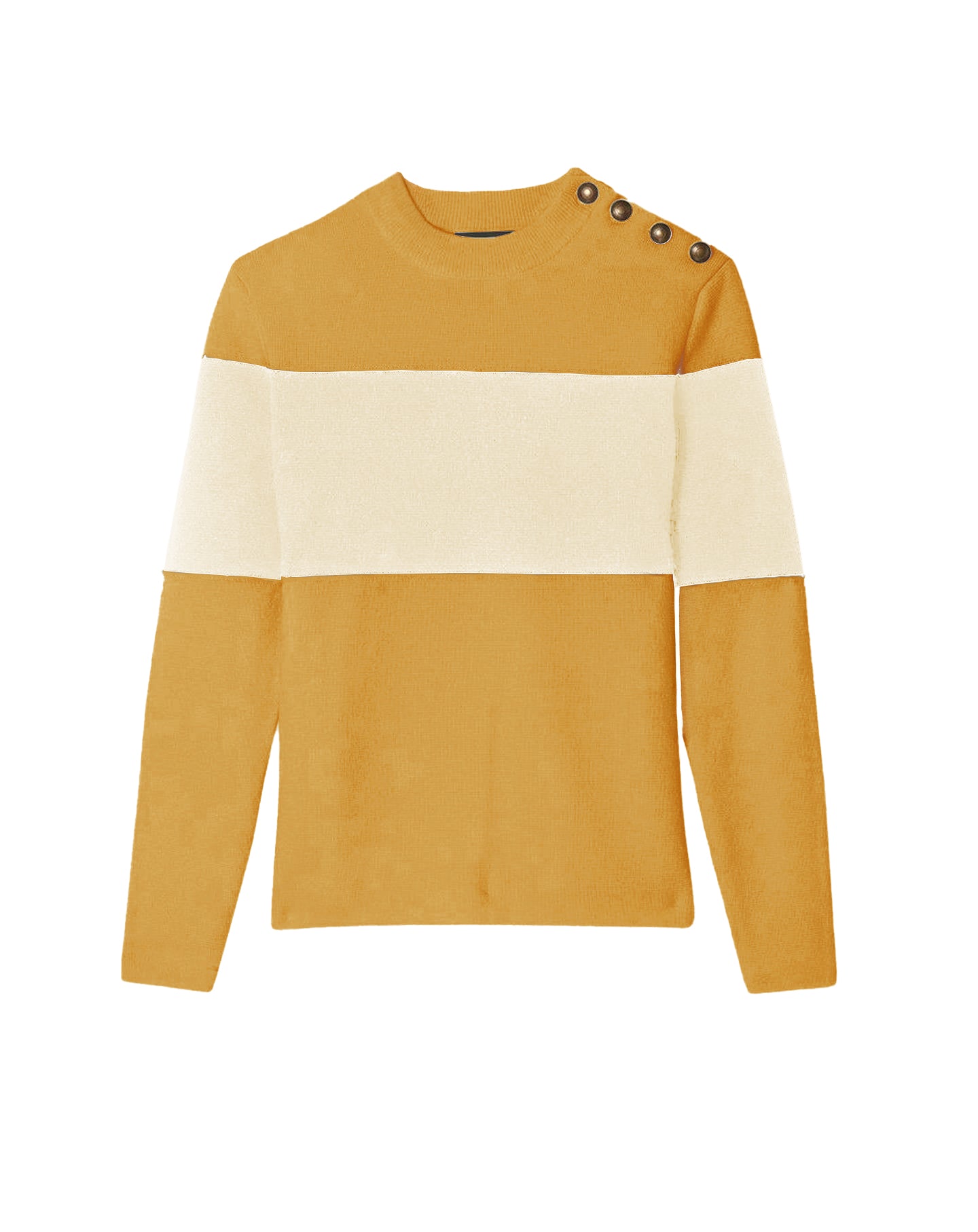 Cashmere striped crew neck jumper - Galileo & Naturel