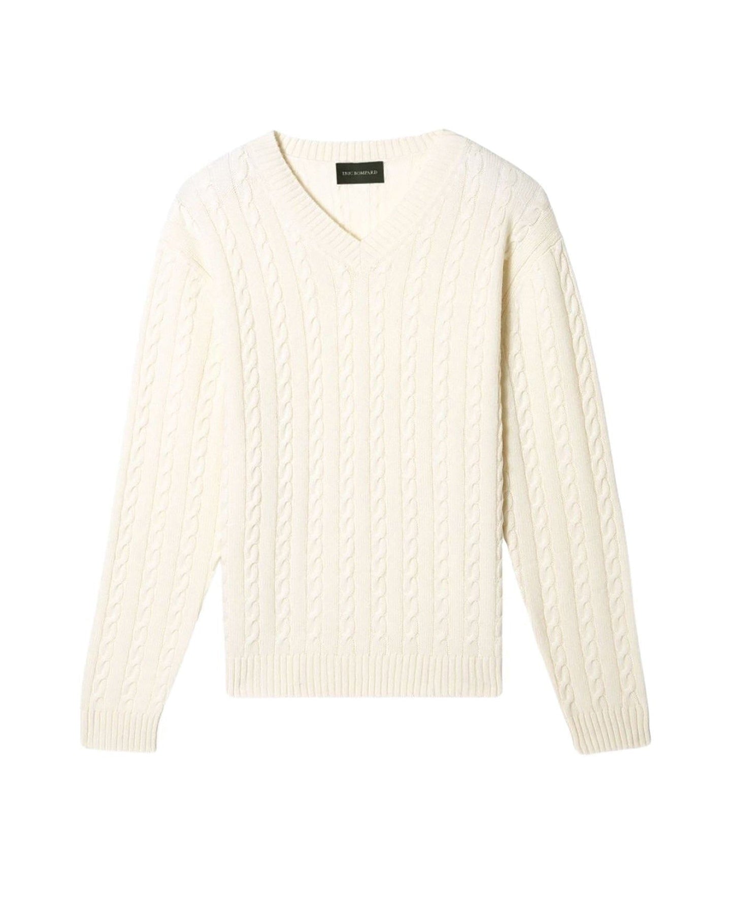 Cashmere V-neck jumper - Natural
