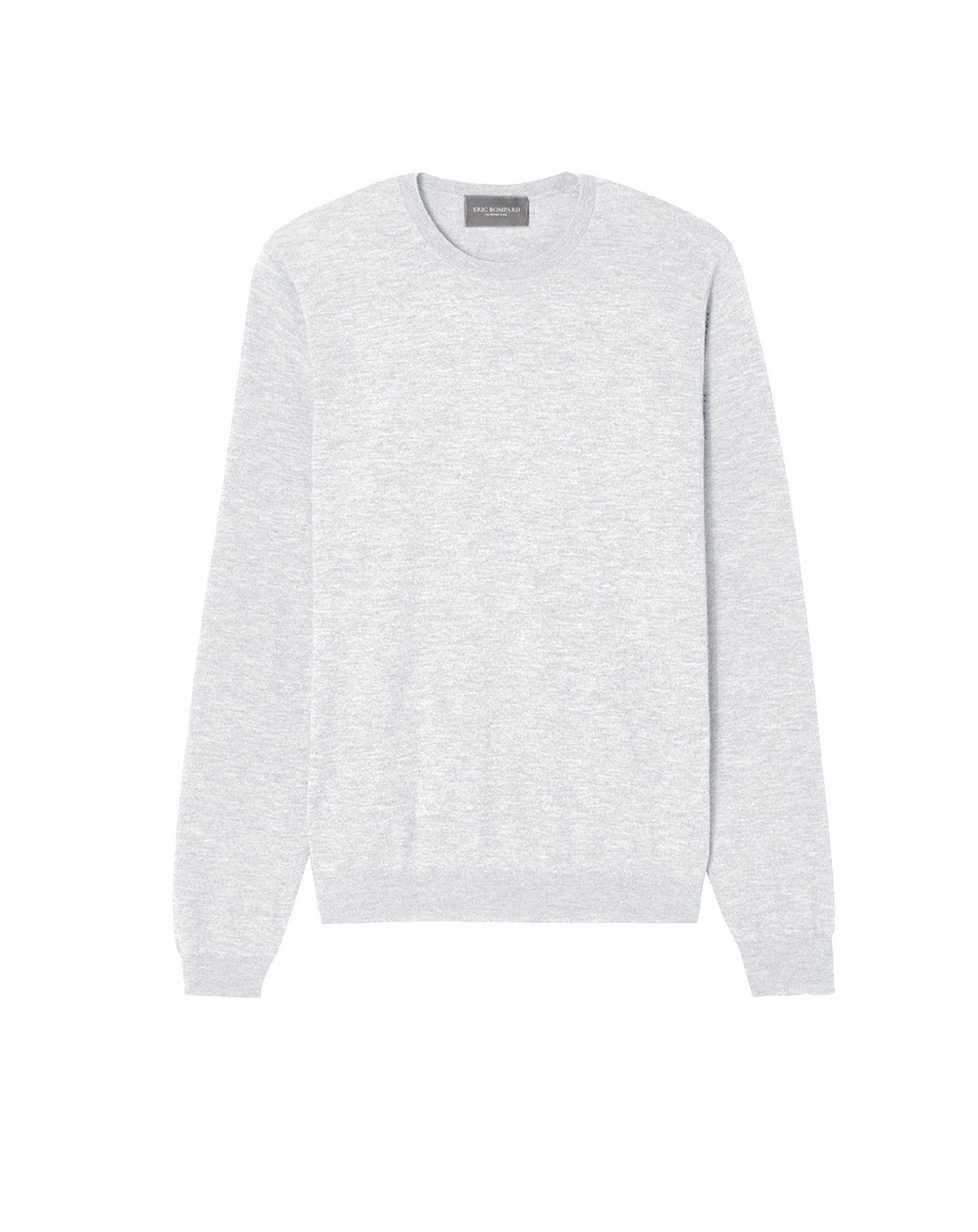 Ultra-fine cashmere crew neck jumper - Givre