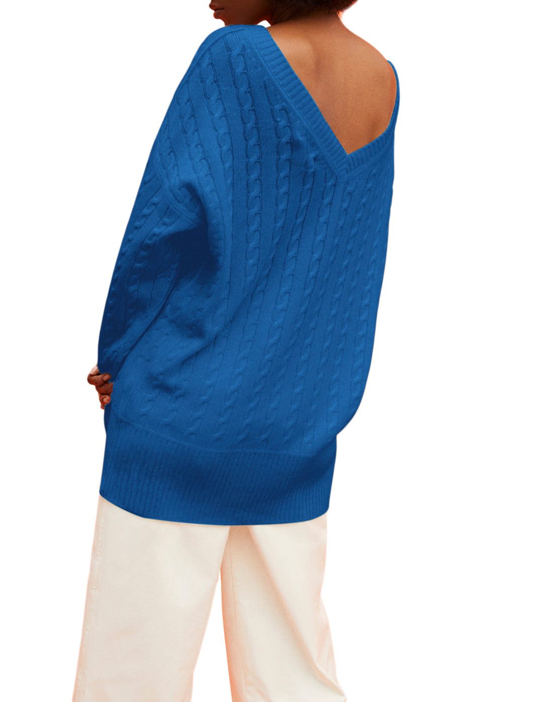 Cashmere V-neck crew neck jumper - Bosphore