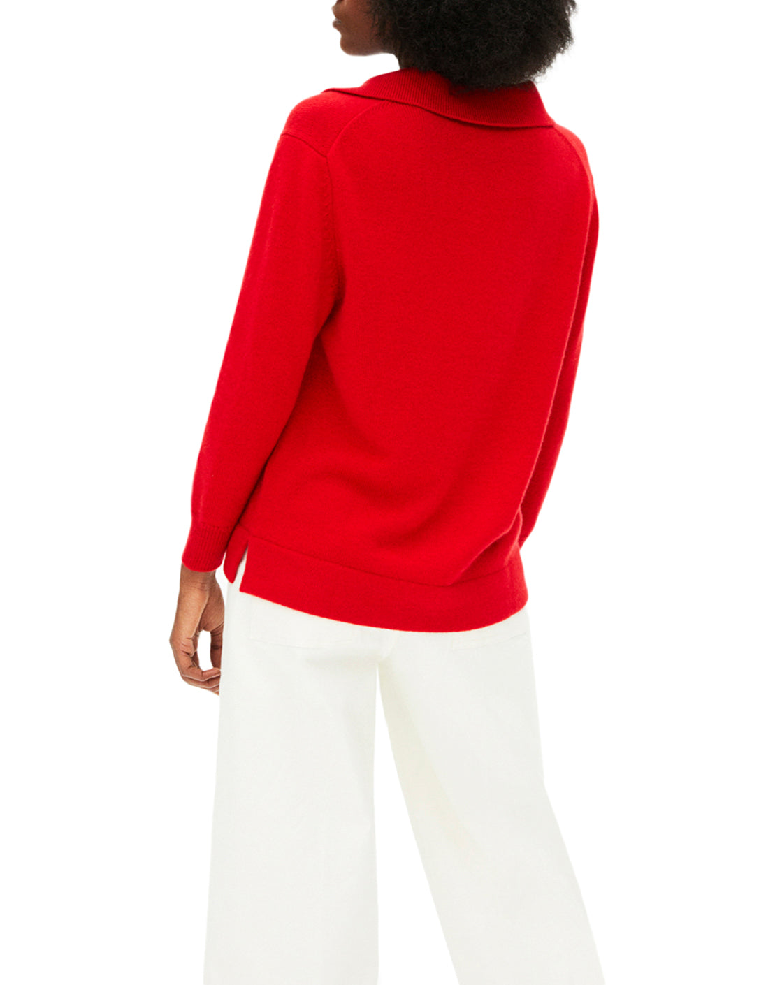 Notched and ribbed cashmere jumper - Natural